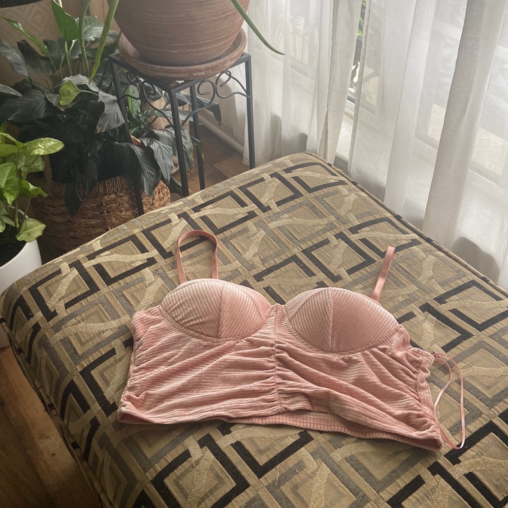 MEDIUM PINK BUSTIER TOP